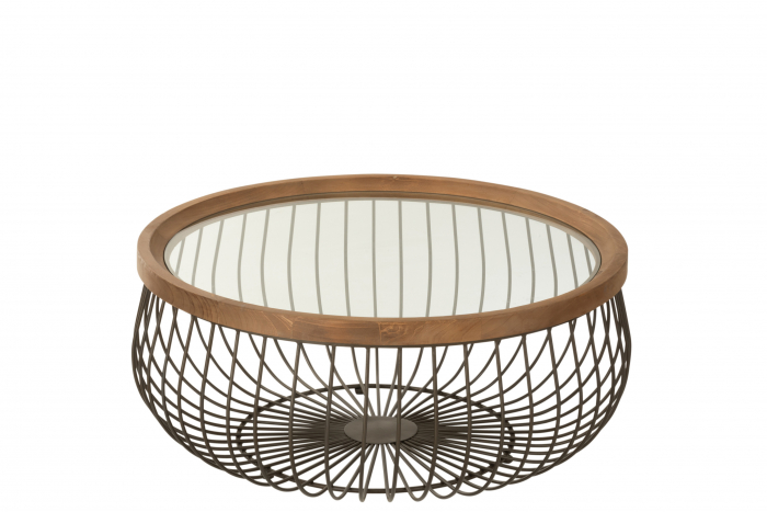 Set 2 masute cafea, Metal, Negru, 100x100x45 cm [6]