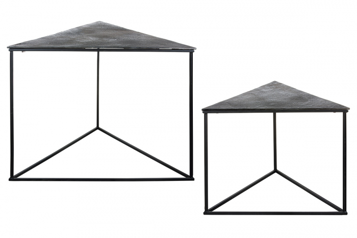 Set 2 masute Graphite, Aluminiu, Negru, 82.5x71.5x62x46 cm [2]