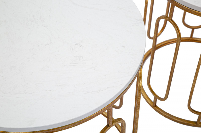 Set 2 masute MARBLE COUPLE (cm) 46X55-39X48 [5]