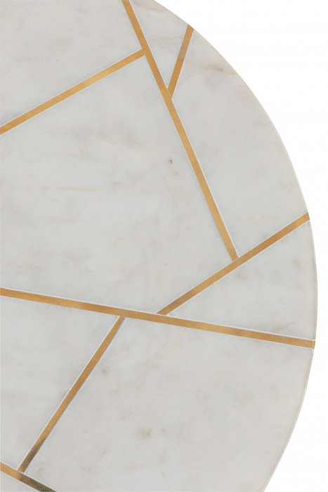 Set 2 masute Marble, Metal, Bej, 41x41x46 cm [2]