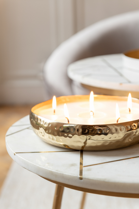 Set 2 masute Marble, Metal, Bej, 41x41x46 cm [10]