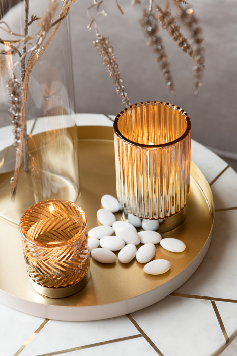 Set 2 masute Marble, Metal, Bej, 41x41x46 cm [11]