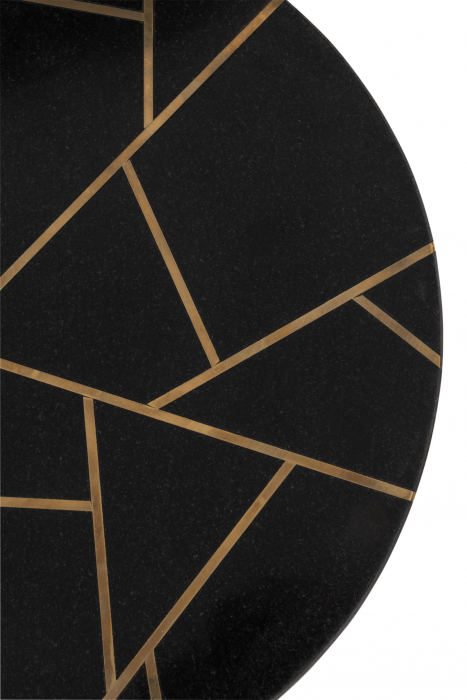 Set 2 masute Marble, Metal, Negru, 41x41x46 cm [2]