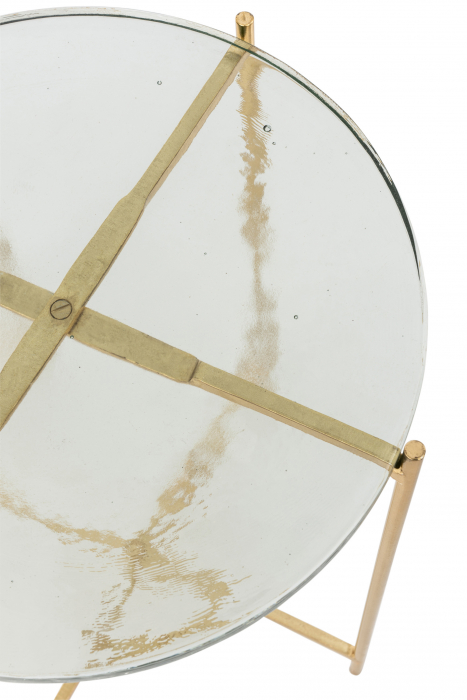 Set 2 masute Obi, Metal, Auriu, 50x50x58 cm [2]