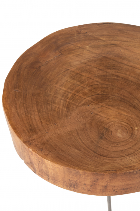 Set 2 masute Paulownia, Lemn, Maro, 50x50x37 cm [3]