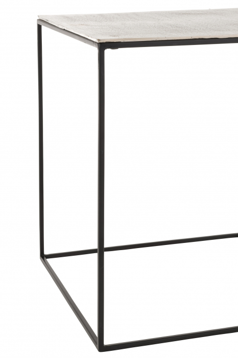 Set 2 masute Square, Metal, Silver, 50.5x50.5x55 cm [3]