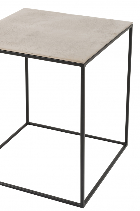 Set 2 masute Square, Metal, Silver, 50.5x50.5x55 cm [4]