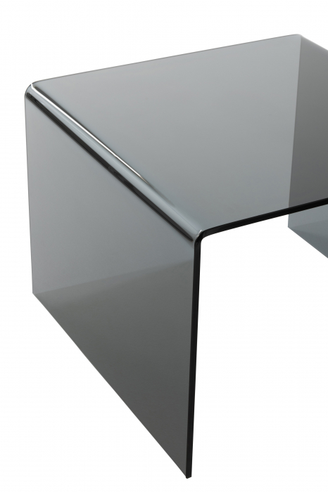 Set 2 masute Sticla, Sticla, Negru, 65x65x46.5 cm [4]