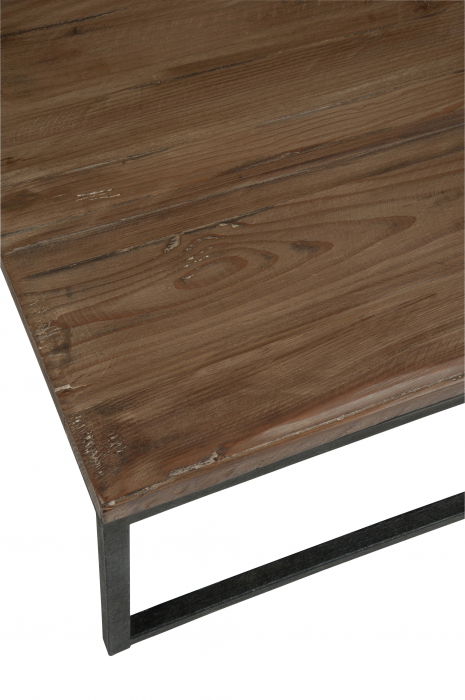 Set 2 masute Wood, Lemn/Metal, Maro/Negru, 120x80x38.5 cm [4]