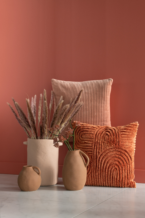 Set 2 perne, Textil, Roz, 45x45x10 [1]