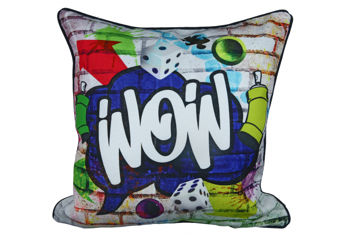 Set 2 pernite Street Art, Panza, Multicolor, 45x45 cm [5]