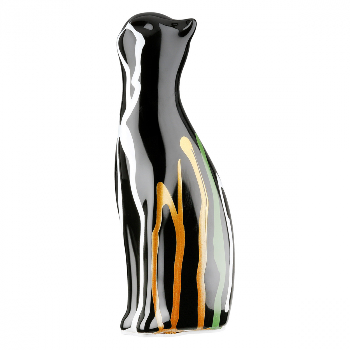 Set 2 piese, Figurină, Pisică, Scuro, Ceramica, negru, PU 1, set 2, L. 8 cm, L. 14 cm, H. 22 cm [3]