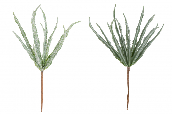 Set 2 plante artificiale, Material sintetic, Verde, 14x14x28