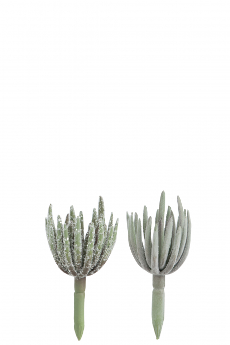 Set 2 plante artificiale, Material sintetic, Verde, 7x7x16