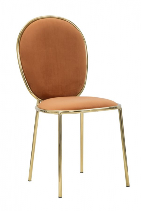 Set 2 scaune GLAM EMILY ORANGE (cm) 44X50X90