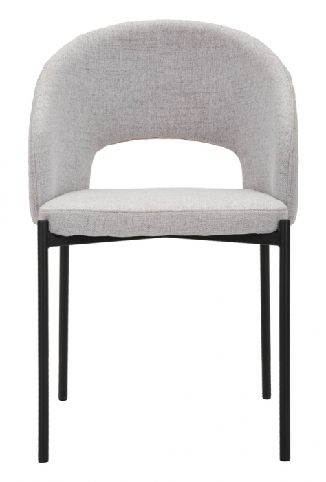 Set 2 scaune Helsinki, Lemn/Metal/Fibre sintetice, Gri/Negru, 80x51x53 cm [3]