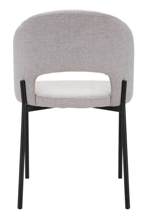 Set 2 scaune Helsinki, Lemn/Metal/Fibre sintetice, Gri/Negru, 80x51x53 cm [9]