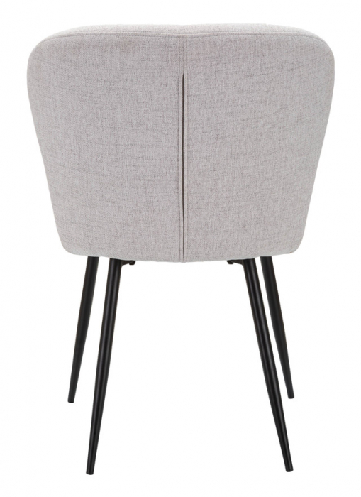 Set 2 scaune Losanna, Lemn/Metal/Fibre sintetice, Gri/Negru, 85x58x60.5 cm [8]