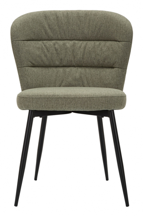 Set 2 scaune Losanna, Lemn/Metal/Fibre sintetice, Verde/Negru, 85x58x60.5 cm [6]