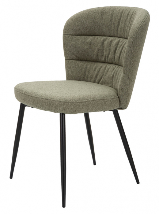 Set 2 scaune Losanna, Lemn/Metal/Fibre sintetice, Verde/Negru, 85x58x60.5 cm [4]