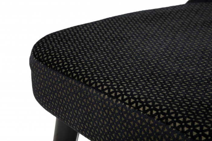 Set 2 scaune Mimoza, Fier/Lemn/Poliester, Negru/Auriu, 99x40x65 cm [4]