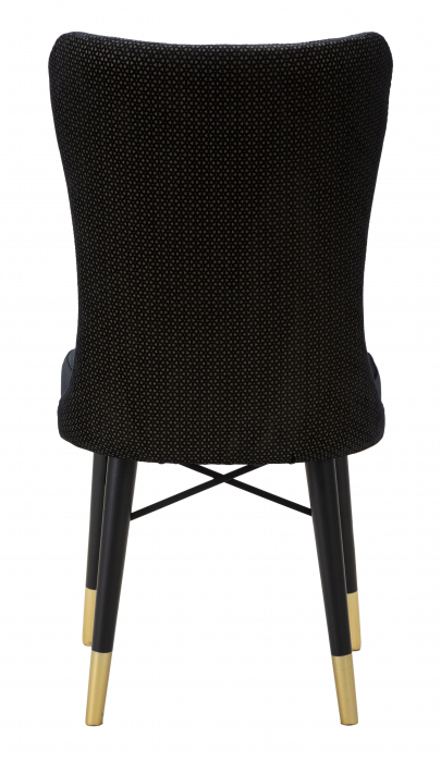 Set 2 scaune Mimoza, Fier/Lemn/Poliester, Negru/Auriu, 99x40x65 cm [7]