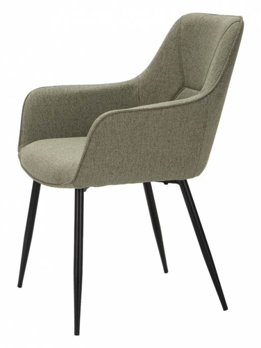 Set 2 scaune Vicenza, Lemn/Metal/Fibre sintetice, Verde/Negru, 85.5x58x63 cm [4]