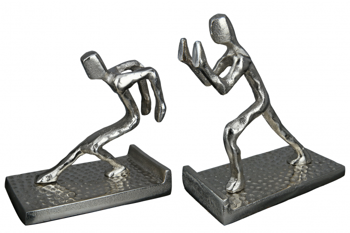 Set 2 suporturi carte Hold, Aluminiu, Argintiu, 16x18x8.5 cm [2]
