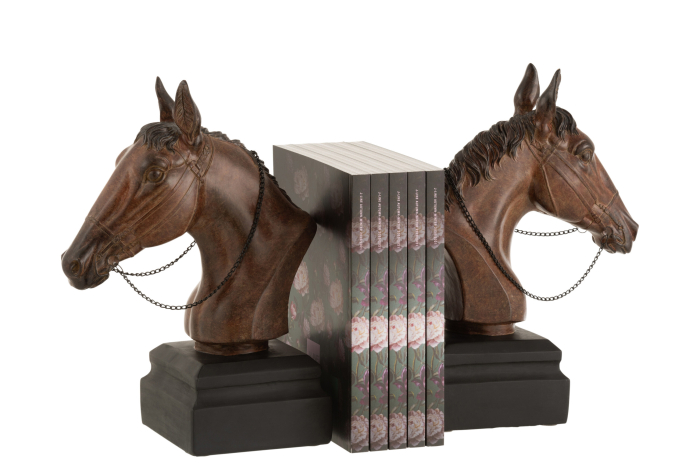 Set 2 suporturi carti "Cal", Compozit, Maro, 21.5x12x29 [2]