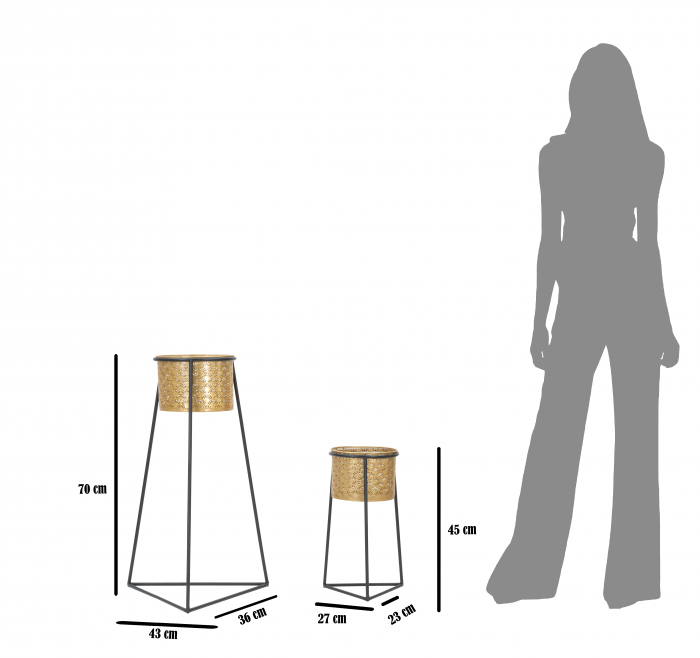 Set 2 suporturi flori  COUPLE GLAX CM Ø 43X36X70-27X23X45 , Mauro Ferretti [7]