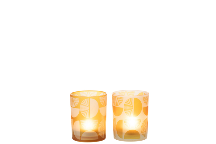 Set 2 suporturi lumanari, Sticla, Multicolor, 10x10x12.5 [3]