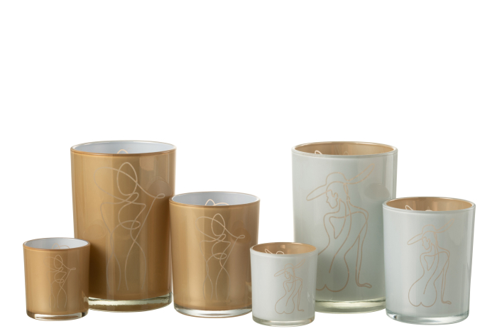 Set 2 suporturi lumanari, Sticla, Multicolor, 12x12x18 [5]