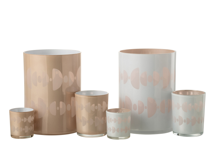 Set 2 suporturi lumanari, Sticla, Multicolor, 17x17x24 [5]