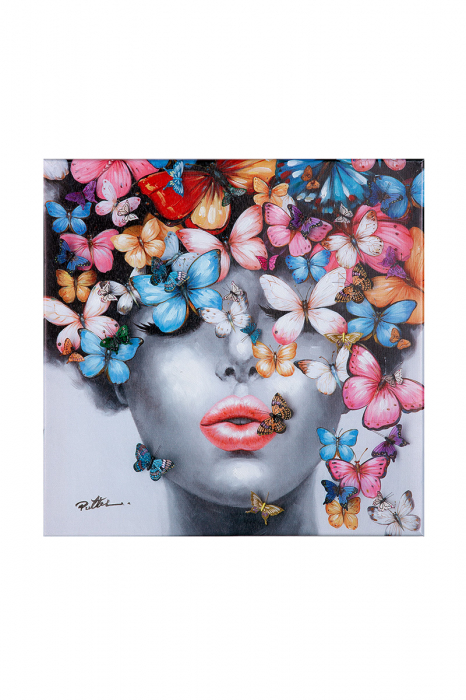 Set 2 tablouri Farfalla, Canvas, Multicolor, 3.5x40x40 cm [3]