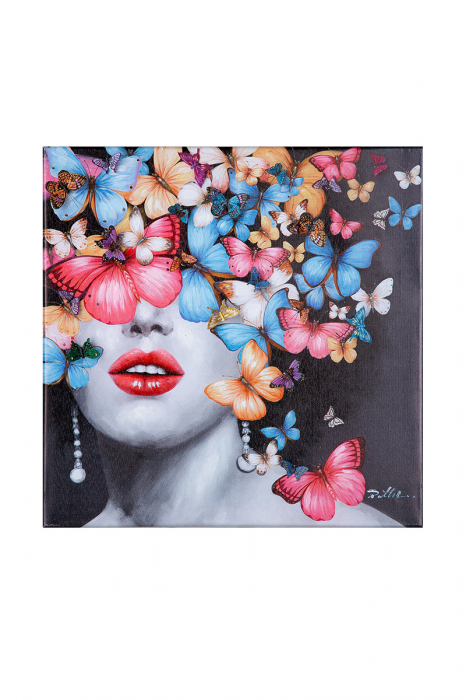 Set 2 tablouri Farfalla, Canvas, Multicolor, 3.5x40x40 cm [4]