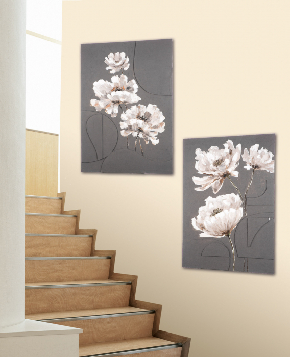 Set 2 tablouri Magnolia, canvas, multicolor, 60x90x3 cm