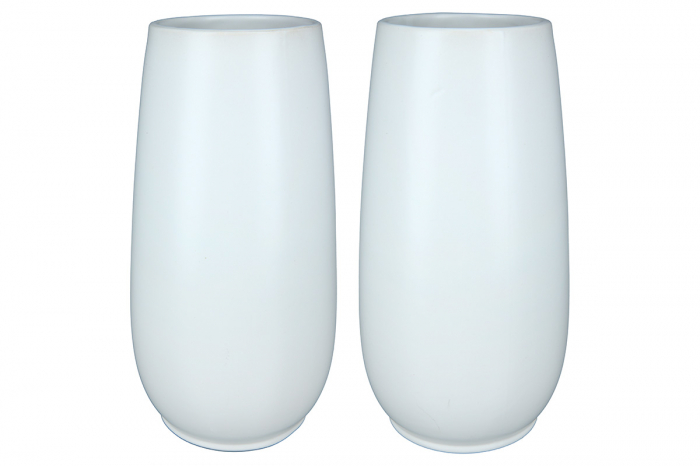 Set 2 vaze Dagoba, Ceramica, Alb/Negru, 12x23.5x12 cm [2]
