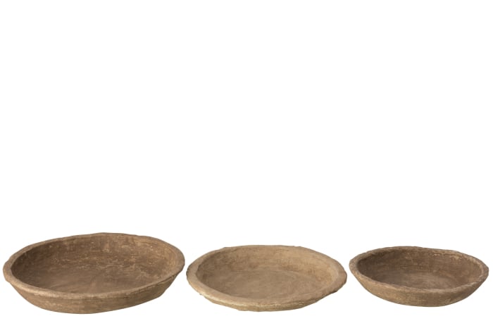 Set 3 boluri decorative, Hartie, Maro, 40x40x7.5 [2]