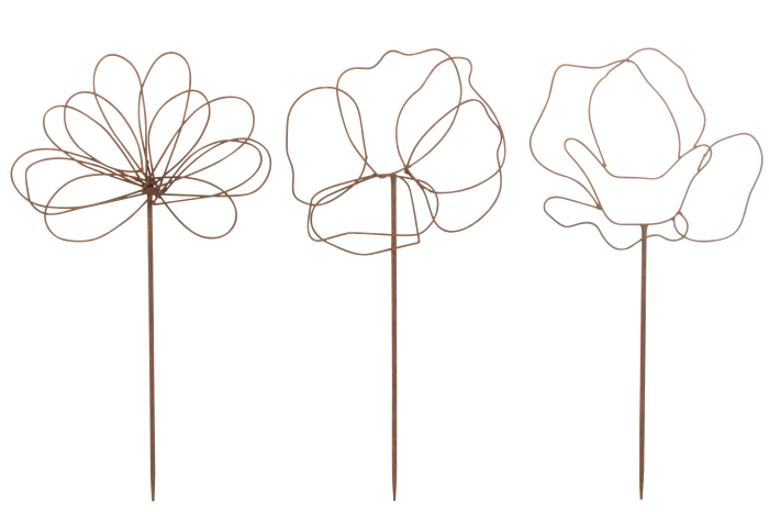 Set 3 deco gradina, Metal, Maro, 35x1x73 [1]