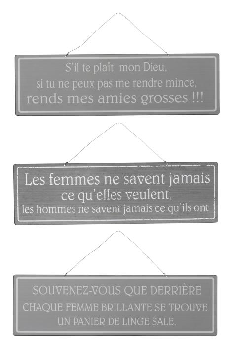 Set 3 décor perete, Metal, Gri, 51x0.5x15 [3]