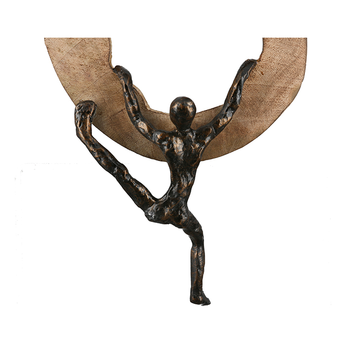 Set 3 decoratiuni Courage lemn mango/aluminiu, 28x18x7 cm [4]