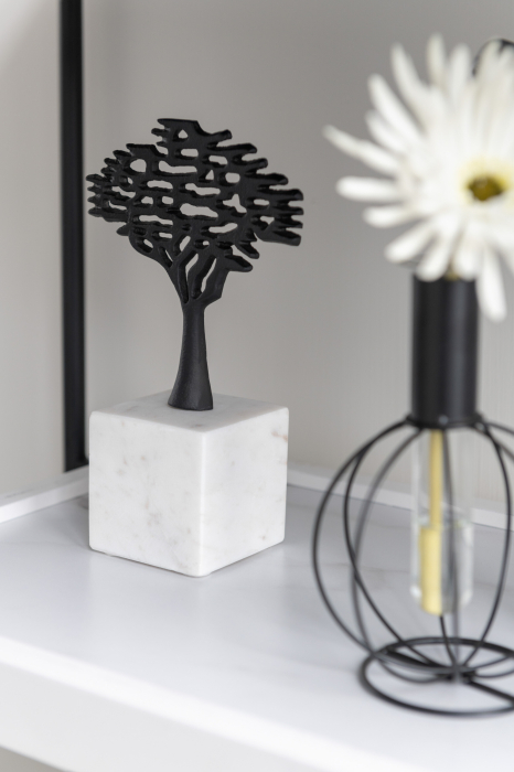 Set 3 decoratiuni Tree, Aluminiu, Negru, 14x7x23 [1]