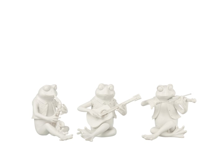 Set 3 figurine asortate, Compozit, Alb , 15.5x14x15 cm [1]