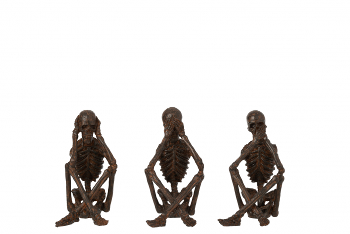 Poza Set 3 figurine asortate, Compozit, Bronz, 18x13x23 cm
