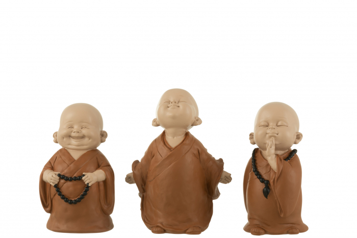 Set 3 figurine asortate, Compozit, Maro, 13x8x17cm
