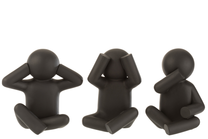 Set 3 figurine, Material sintetic, Negru, 24x15x25 [2]