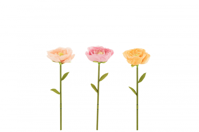 Set 3 flori, Hartie, Multicolor, 73x26x104.5