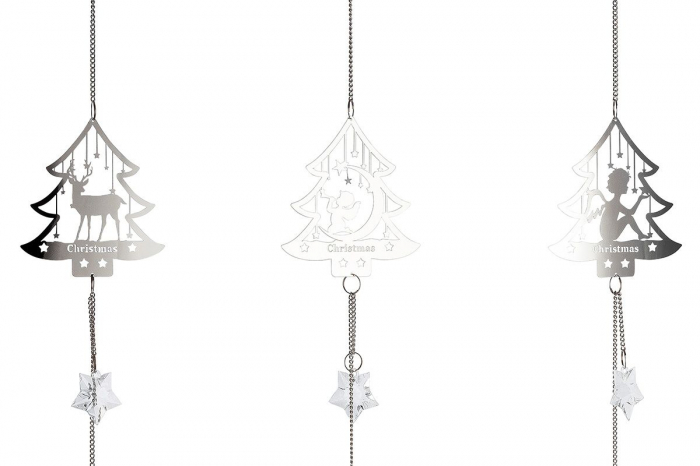 Set 3 ghirlande Christmas, Otel, Argintiu, 0.5x10x100 cm [4]