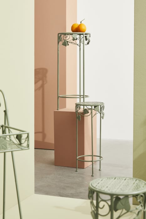 Set 3 suport ghivece Harriet, Otel, Verde deschis, 20x50/60/70 cm [3]