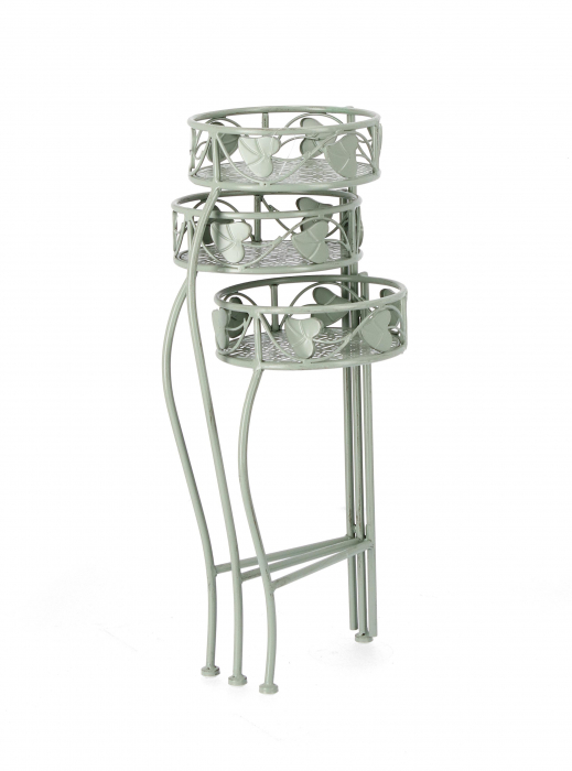 Set 3 ghivece Harriet, Otel, Verde deschis, 22x65 cm [3]